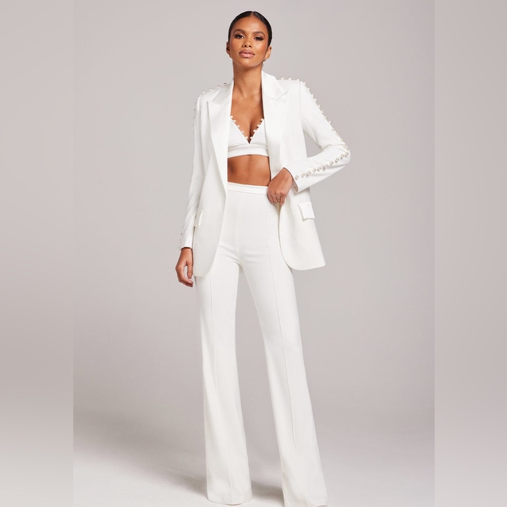 Nadine Merabi Charlotte White Trousers - Small Medium S/M - Excellent condition